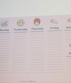 Cakeworthy Golden Girls Weekly Desk Planner Gifts & Home