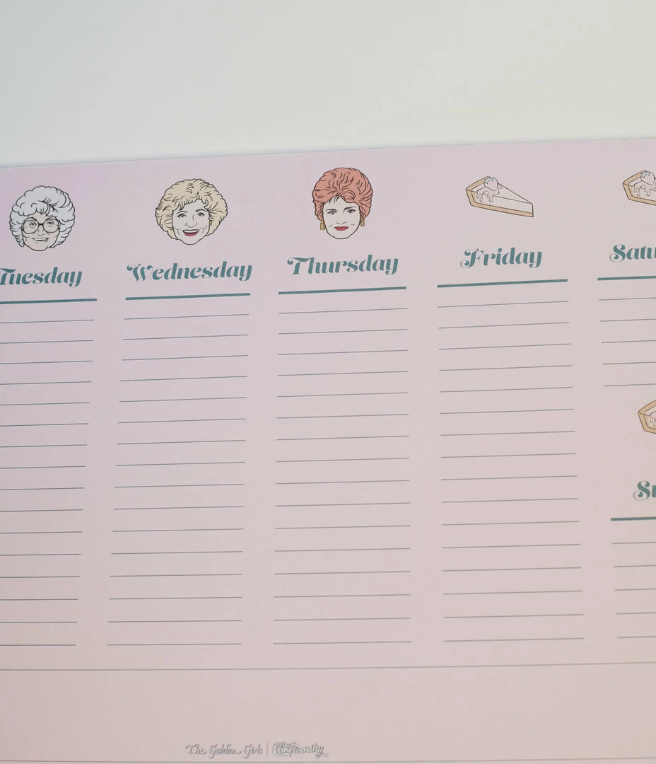 Cakeworthy Golden Girls Weekly Desk Planner Gifts & Home