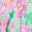 Unique Vintage Plus Size Green & Lilac Floral Print Tarrytown Hostess Dress