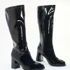Unique Vintage Black Patent Gogo Boot Unique Vintage Brand