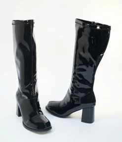 Unique Vintage Black Patent Gogo Boot Unique Vintage Brand