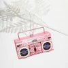 Cody Foster Accessories Pink Boombox Glass Ornament