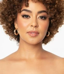 8 Other Reasons 18K Gold Plated Drip Twist Hoop Earrings Accessories