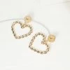 8 Other Reasons Guest Attire 18K Gold Plated Twist Heart Drop Earrings