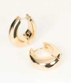 8 Other Reasons 14K Plated Gold Classic Huggie Earrings