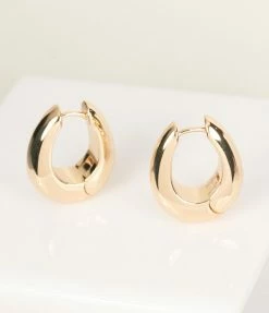 8 Other Reasons 14K Plated Gold Classic Huggie Earrings