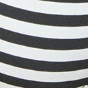 Unique Vintage Black & White Stripe Marlene Crop Swim Top Swimwear