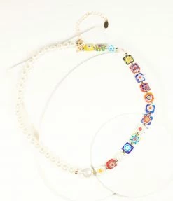 8 Other Reasons Accessories Floral Beaded & Pearl By The Sea Necklace