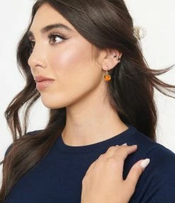 8 Other Reasons Rhinestone & Bead 14k Gold Plated Earring Set Accessories