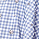 Swimwear Unique Vintage Blue Gingham & Daisy Pin-Up Coronado Swim Skirt