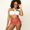 Unique Vintage Solid White Forever Glam Swim Top