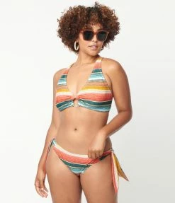 Unique Vintage Serape Stripe Sweet & Sash-y Swim Bottom