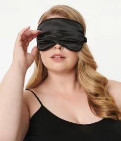 Faire (AN Wholesale) Black Silk Eye Sleep Mask Accessories