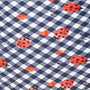 Swimwear Unique Vintage Navy Gingham & Ladybug Print High Waist Louise Swim Bottom