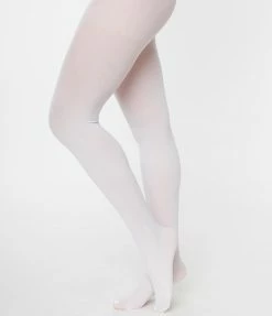 Leg Avenue Inc White Nylon Tights