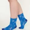 Sock Candy 1960s Blue Celestial Shimmer Crew Sock