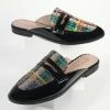 Betsey Johnson ( Steve Madden Daniel Friedman) Betsey Johnson Black & Plaid Rhinestone Marker Loafer Shoes