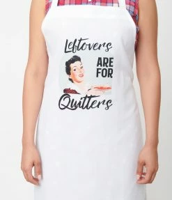 Faire (Jackson + Wyatt) Leftovers Are For Quitters Kitchen Apron 1950s