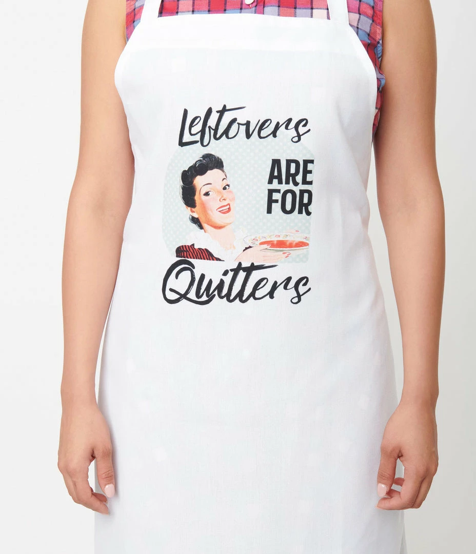 Faire (Jackson + Wyatt) Leftovers Are For Quitters Kitchen Apron 1950s