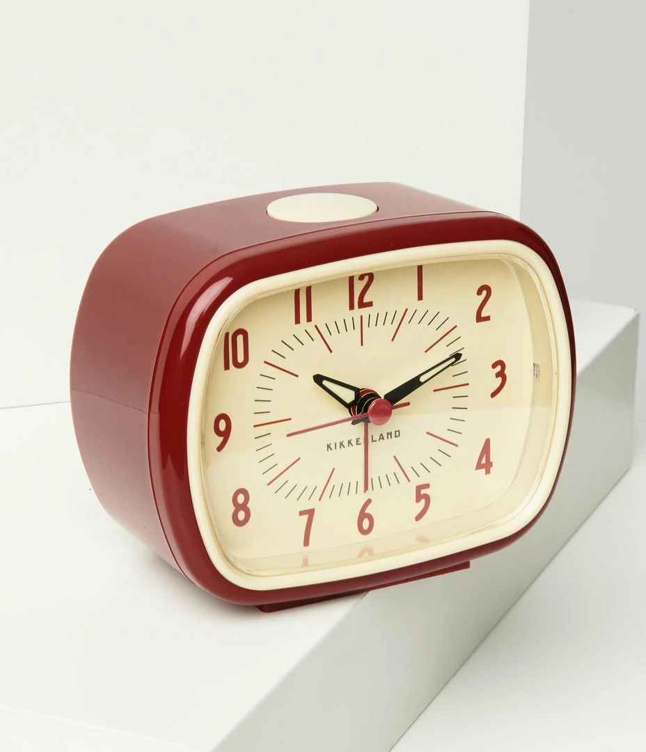 Kikkerland Red Retro Alarm Clock 1950s