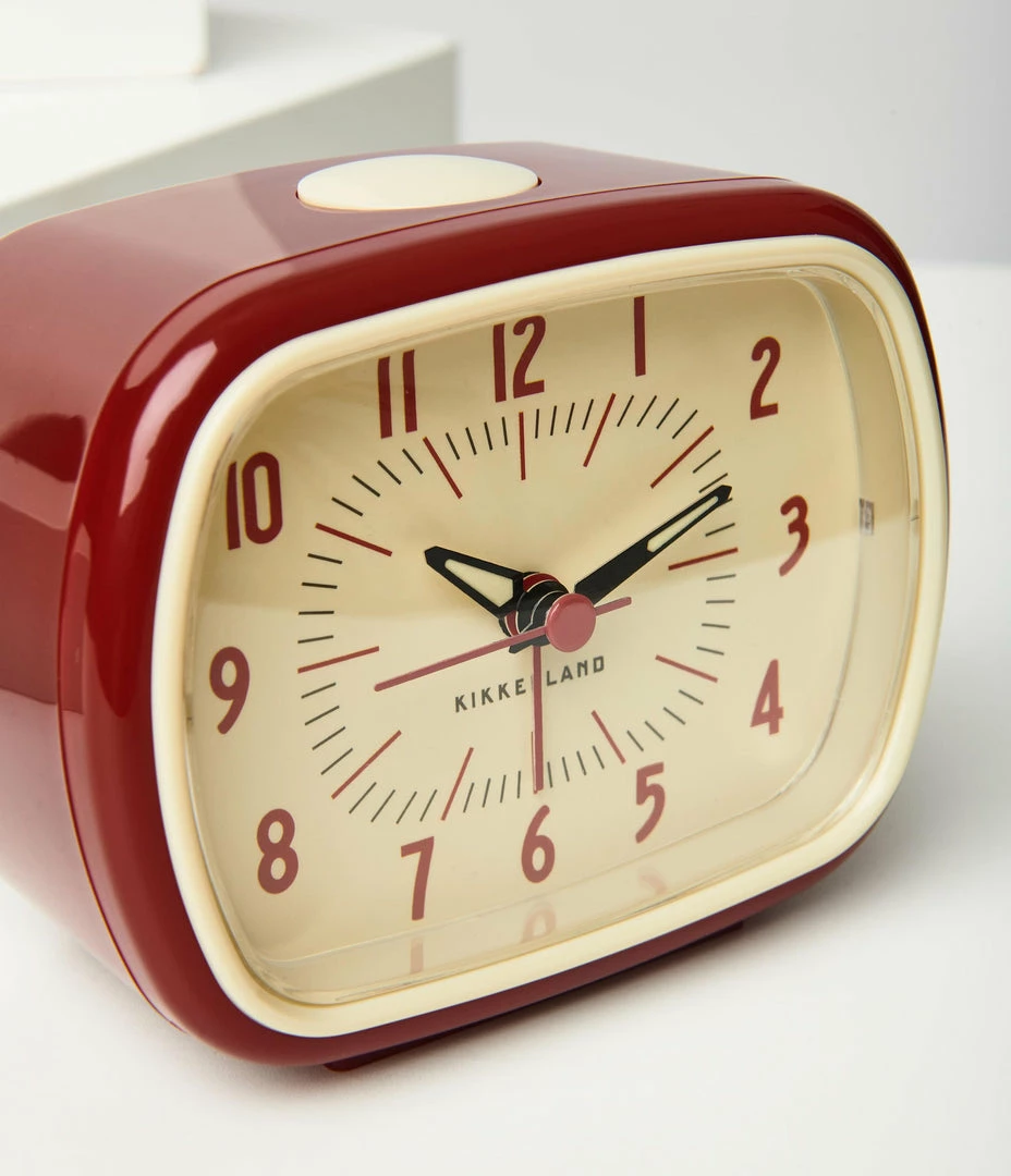 Kikkerland Red Retro Alarm Clock 1950s