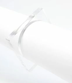 Faire (Narratives The Line) 1970s Clear Resin Square Bangle