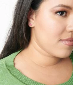 Yellow Owl Workshop Happy Face & Pink Heart Stud Earrings Accessories