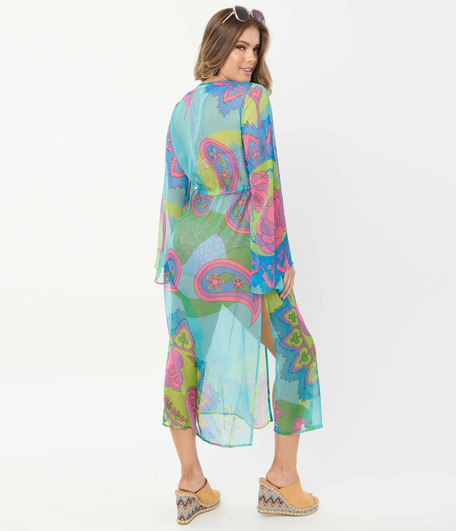 Barbie X Unique Vintage In Blooms Coverup Tops