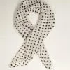 Tatyana White & Black Polka Dot Hair Scarf