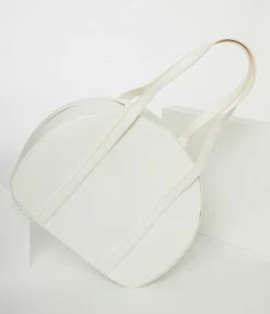Tatyana 1960s Vintage Style White Leatherette Amelia Handbag