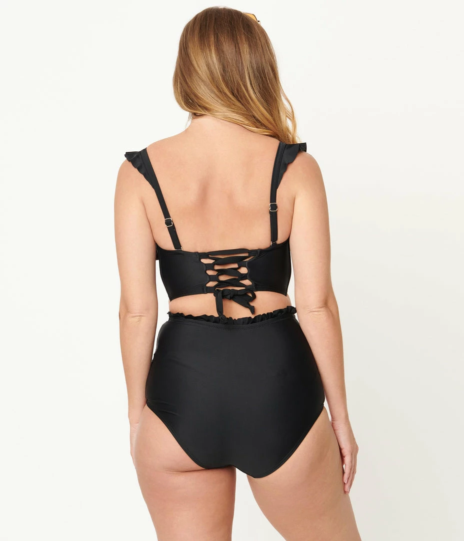 Swimwear Unique Vintage Black Southampton Swim Top