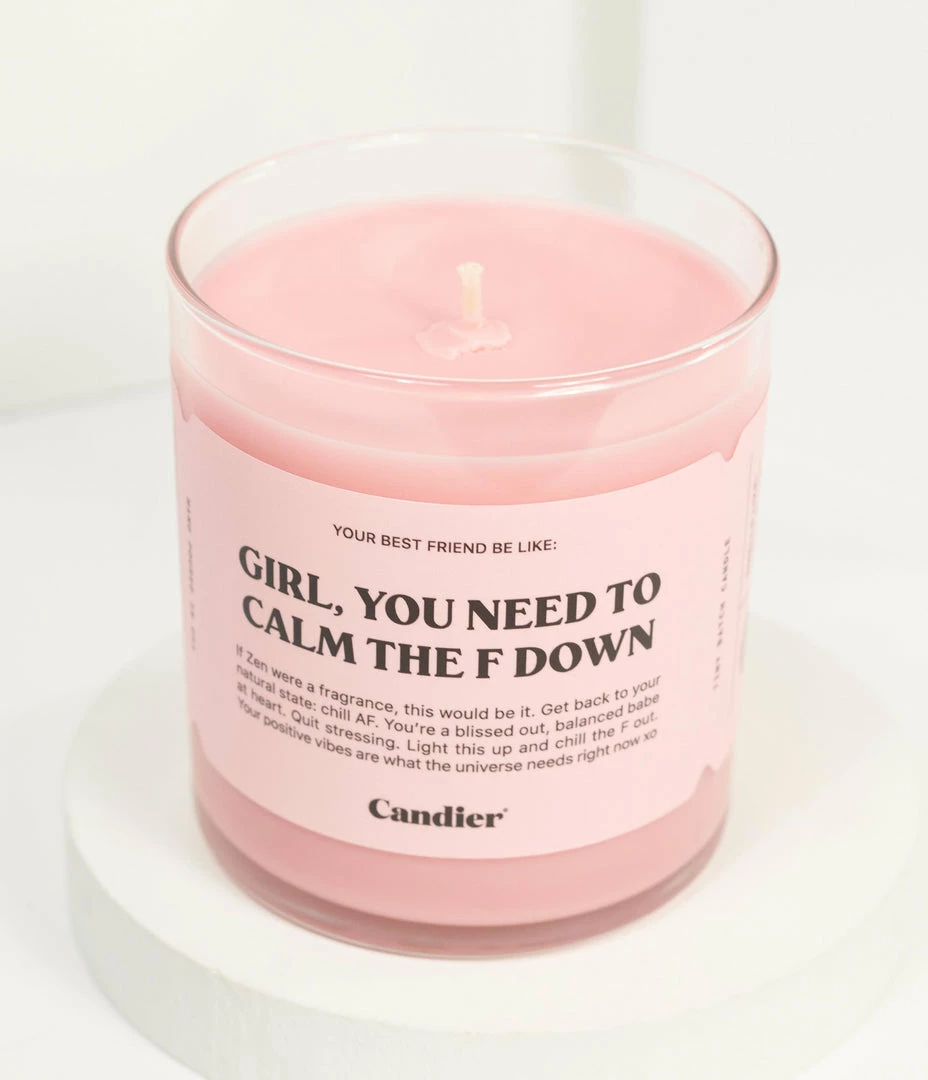 Candier Accessories Girl You Need To Calm The F Down Candle