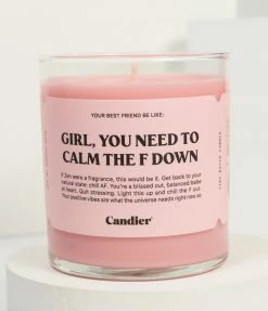 Candier Accessories Girl You Need To Calm The F Down Candle