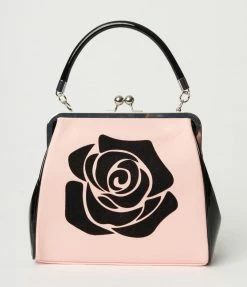 Lifestyle Group (UK) Ltd Guest Attire Pink & Black Country Rose Handbag