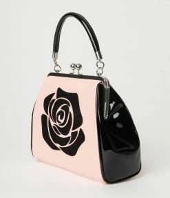 Lifestyle Group (UK) Ltd Guest Attire Pink & Black Country Rose Handbag