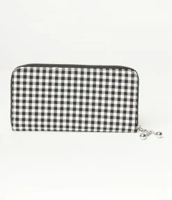 Lifestyle Group (UK) Ltd Accessories Black Gingham & Skull Cherries Zipper Wallet
