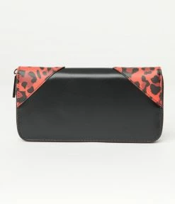 Lifestyle Group (UK) Ltd Black & Red Spanish Rose Zipper Wallet