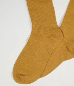 Accessories Unique Vintage Mustard Sparkle Crew Socks