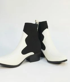 MIA Shoes Black & White Western Nicky Boots