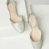 Verona Collection 1950s Silver Rhinestone Flats