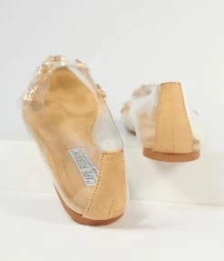 Cape Robbin Rhinestone Butterfly & Clear Floral Flats