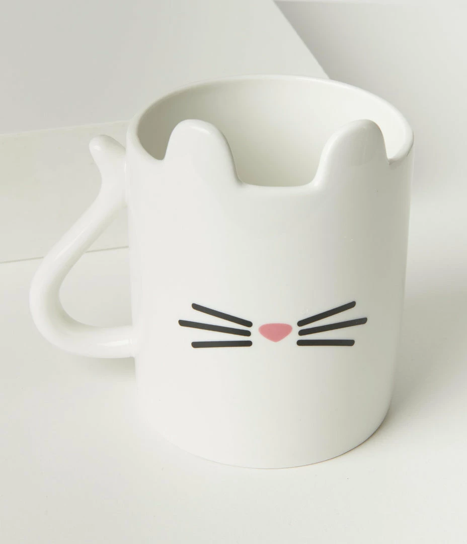 Gift Republic White Cat Coffee Mug Accessories