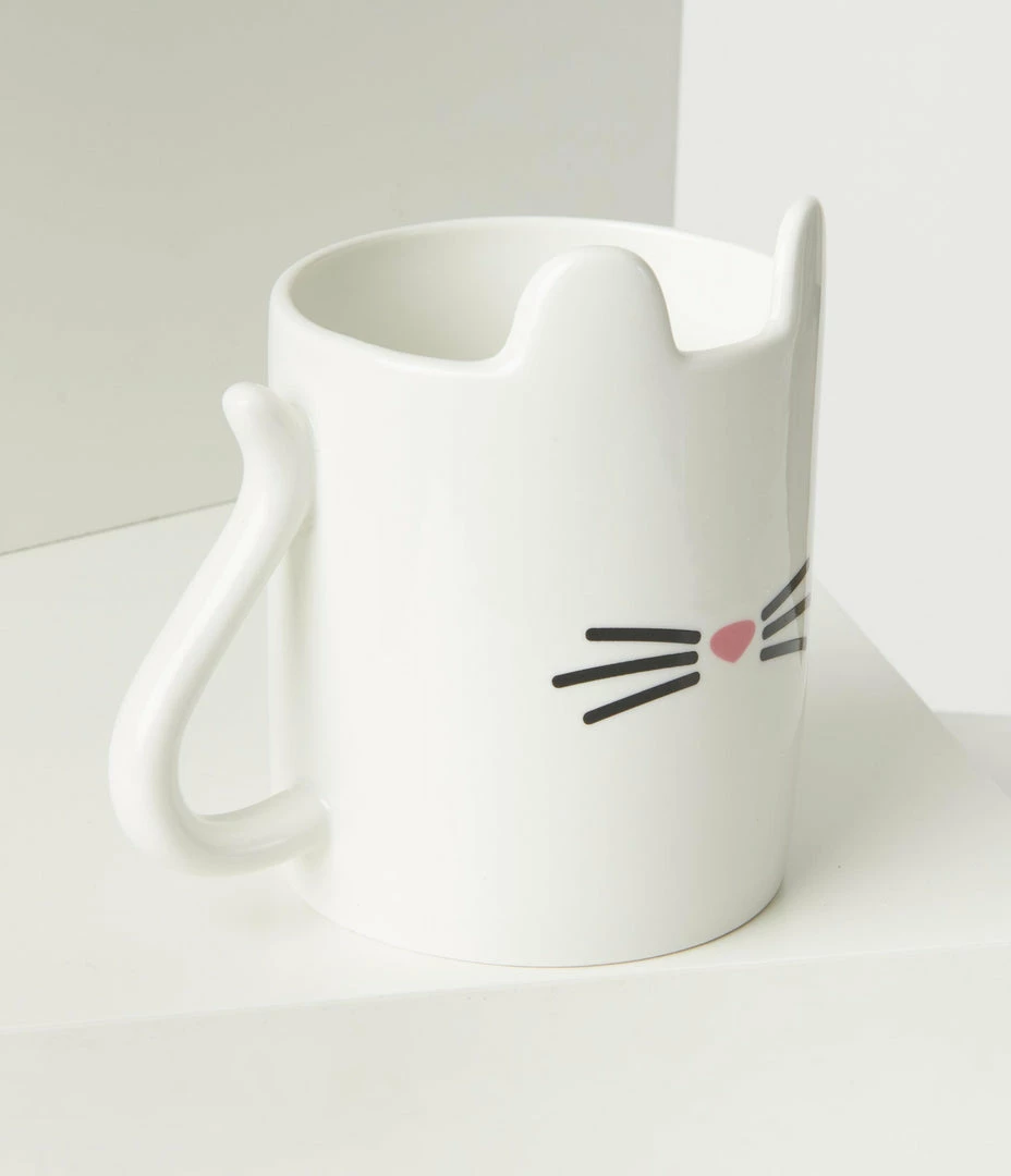 Gift Republic White Cat Coffee Mug Accessories