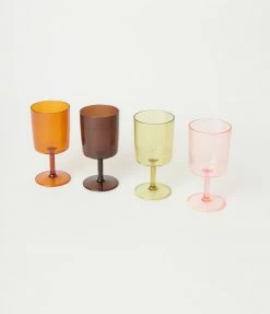 Sunnylife 1980s & 1990s Multicolor Poolside Wine Glasses