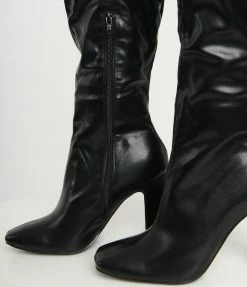 DDK FOOTWEAR, INC Shoes Black Leatherette Tall Knee-High Boots