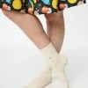 FAME Accessories Cream Universe Crew Socks