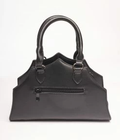 Banned Apparel Inc. Black Leatherette Spiderweb Handbag