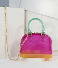 Joia Accessories Purple Vinyl Mini Handbag