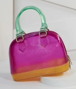 Joia Accessories Purple Vinyl Mini Handbag