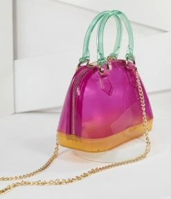 Joia Accessories Purple Vinyl Mini Handbag